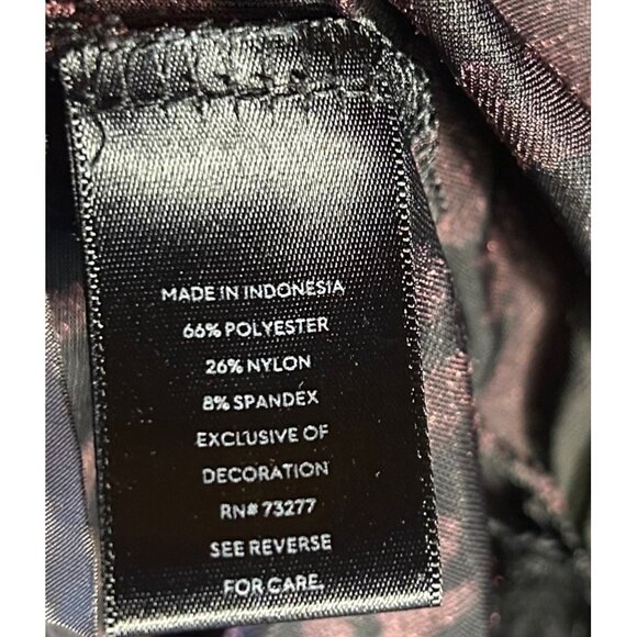 Simply Vera Wang Velvet Burnout M Top Sheer Whimsigoth Fairy Grunge - Picture 5 of 9